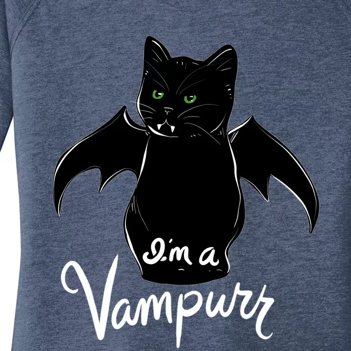 Im A Vampurr Stay Spooky Cute Cat Funny Gift Women's Perfect Tri Tunic Long Sleeve Shirt