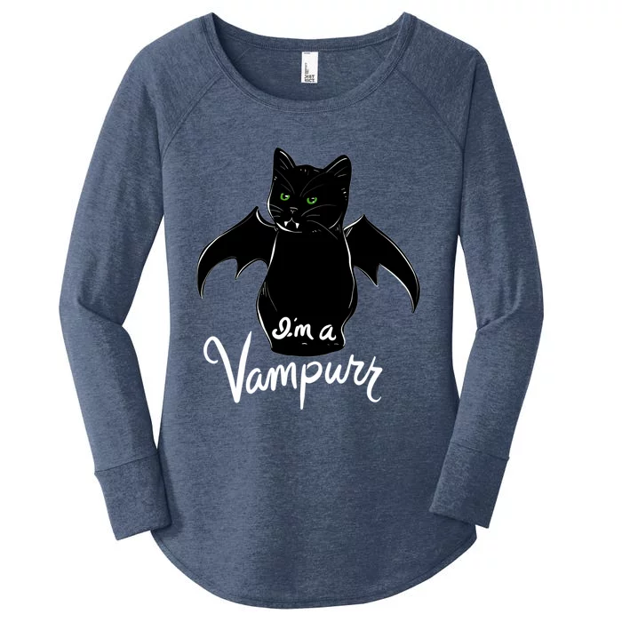 Im A Vampurr Stay Spooky Cute Cat Funny Gift Women's Perfect Tri Tunic Long Sleeve Shirt