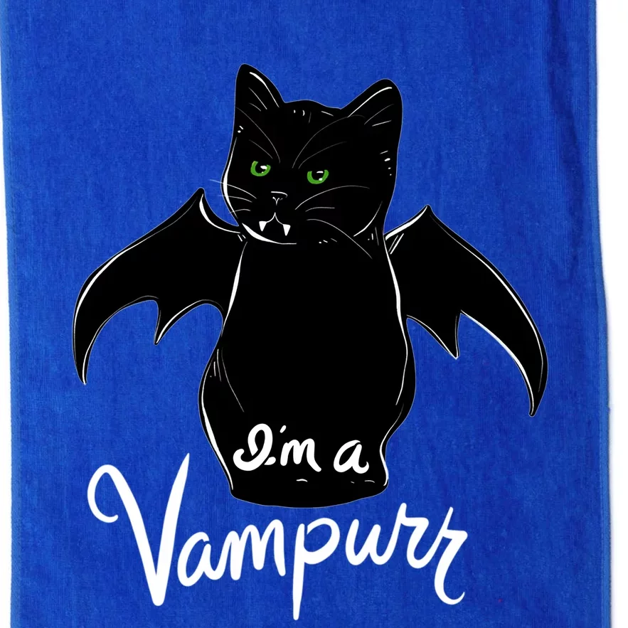 Im A Vampurr Stay Spooky Cute Cat Funny Gift Platinum Collection Golf Towel