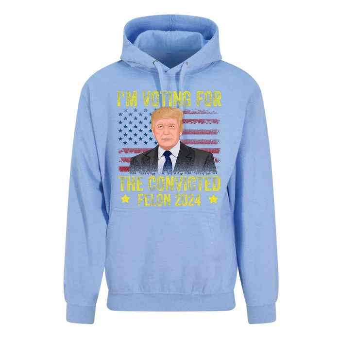 I Am Voting Convicted Felon 2024 Unisex Surf Hoodie