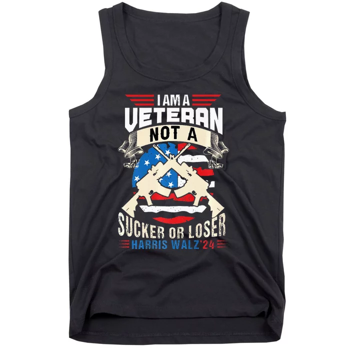 IM A Veteran Not A Sucker Or Loser Harris Walz 2024 Premium Tank Top