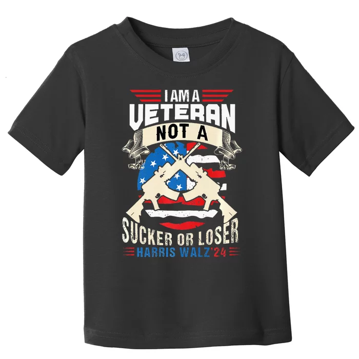 IM A Veteran Not A Sucker Or Loser Harris Walz 2024 Premium Toddler T-Shirt