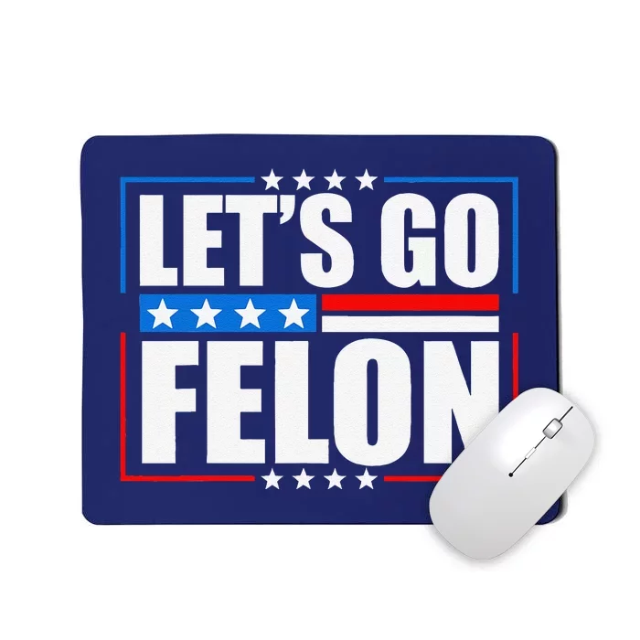 I Am Voting Convicted Felon 2024 Trump Lets Go Felon Mousepad