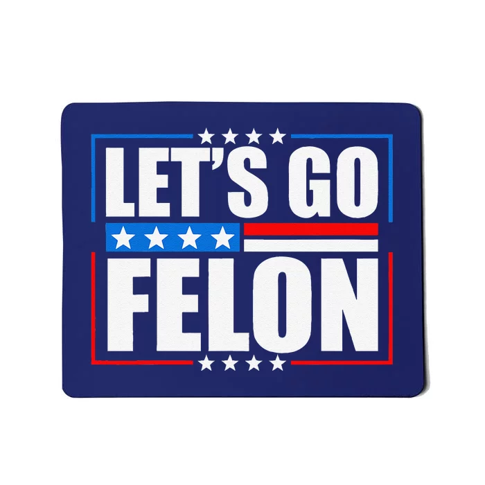 I Am Voting Convicted Felon 2024 Trump Lets Go Felon Mousepad