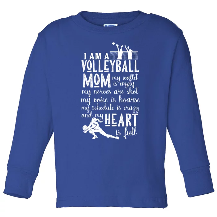 I'm A Volleyball Mom Cute Gift Cool Volleyball Mom Gift Toddler Long Sleeve Shirt