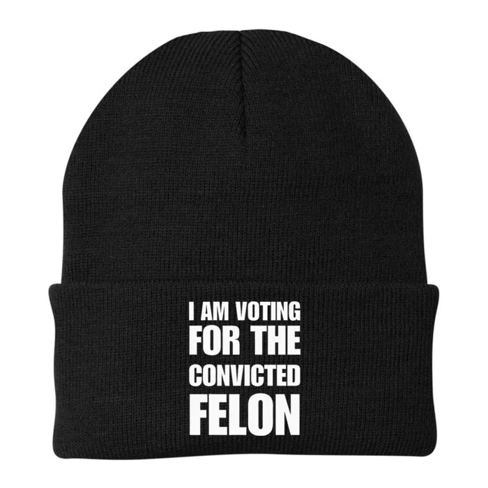 I Am Voting For The Convicted Felon Knit Cap Winter Beanie