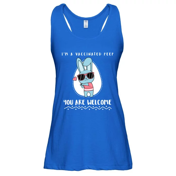 Im A Vaccinated Peep You Are Welcome Gift Ladies Essential Flowy Tank