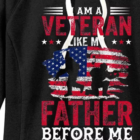 Im A Veteran Like My Father Before Me Veterans Day Women's Fleece Hoodie