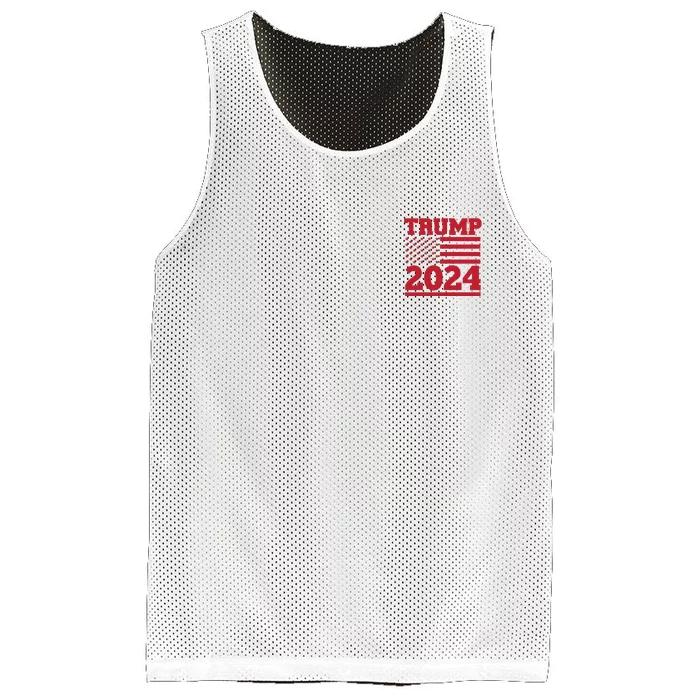 I Am Voting For The Convicted Felon Trump 2024 Usa Flag Front And Back Front & Back Mesh Reversible Basketball Jersey Tank