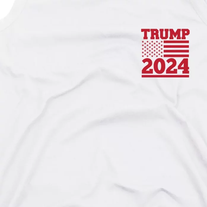 I Am Voting For The Convicted Felon Trump 2024 Usa Flag Front And Back Front & Back Tank Top