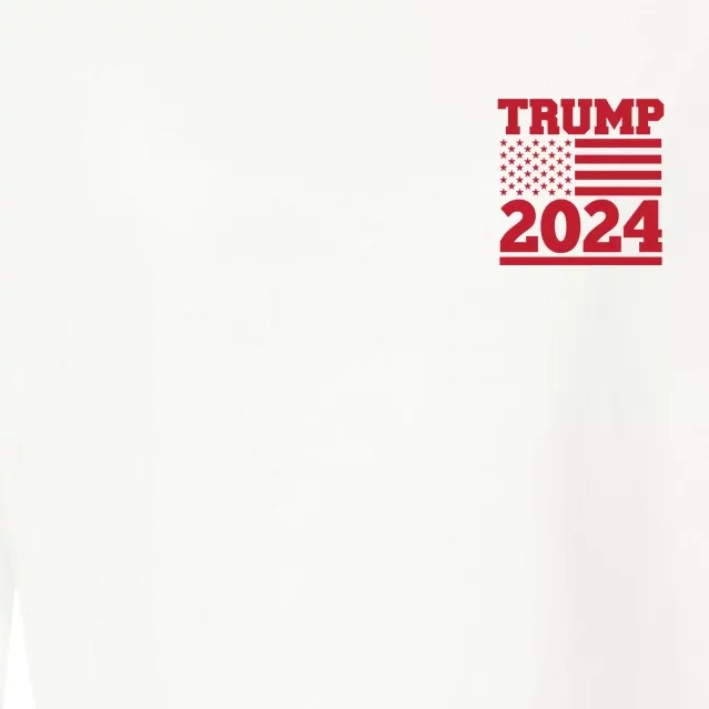 I Am Voting For The Convicted Felon Trump 2024 Usa Flag Front And Back Front & Back Cropped Pullover Crew