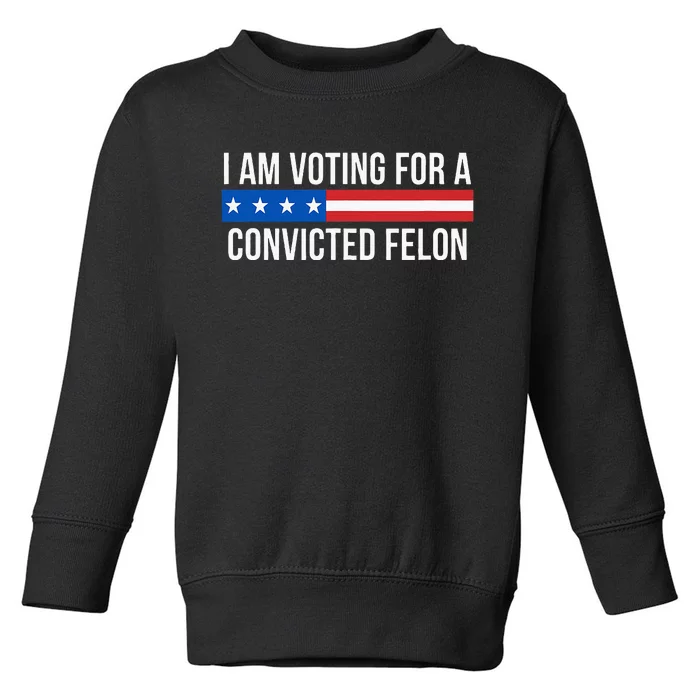 I Am Voting For A Convicted Felon Toddler Sweatshirt