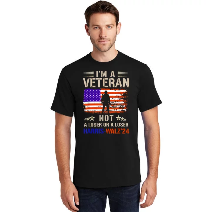 IM A Veteran Not A Sucker Or Loser Anti Trump Gift Tall T-Shirt