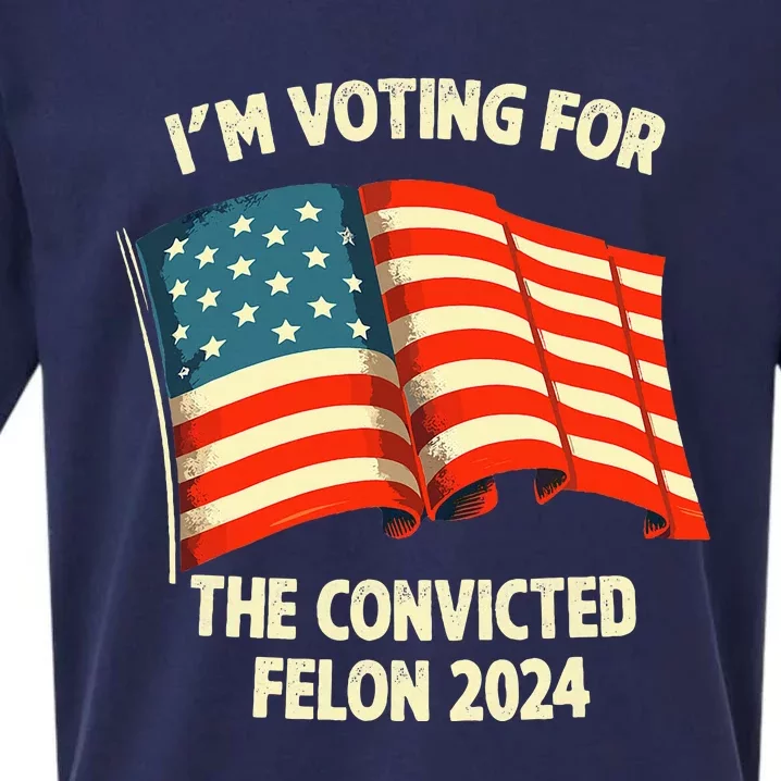 I Am Voting Convicted Felon 2024 Sueded Cloud Jersey T-Shirt