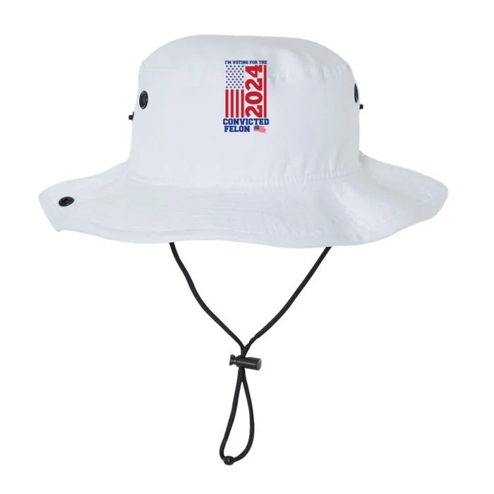 I Am Voting For The Convicted Felon Donald Trump 2024 Usa Flag Legacy Cool Fit Booney Bucket Hat