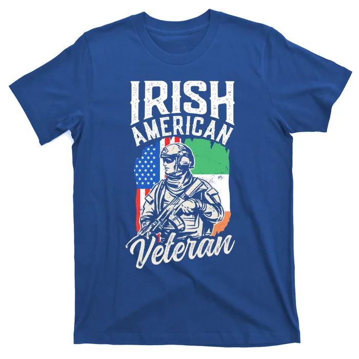 Irish American Veteran Roots Family Ireland Us Usa America Funny Gift T-Shirt