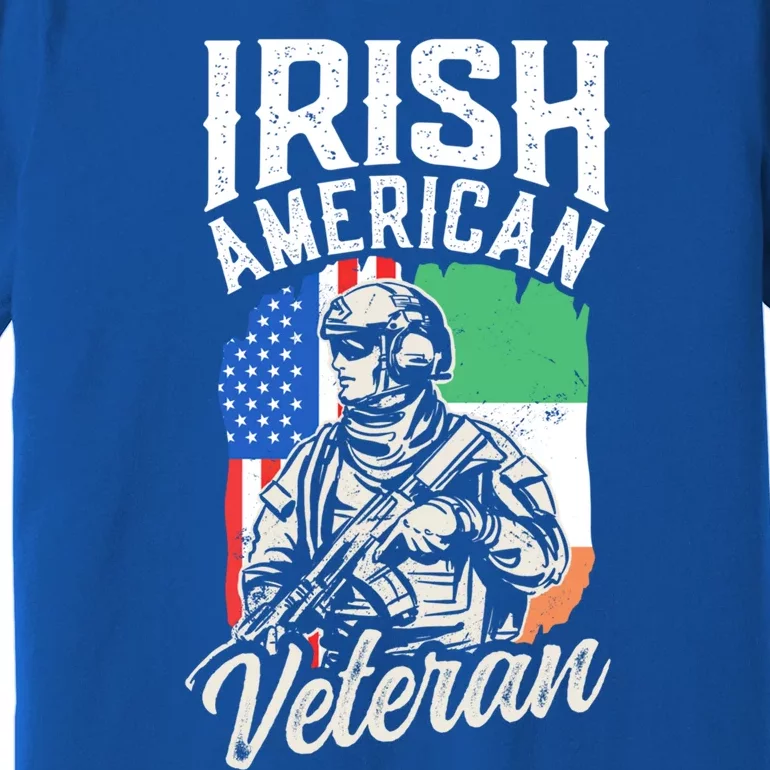 Irish American Veteran Roots Family Ireland Us Usa America Funny Gift Premium T-Shirt