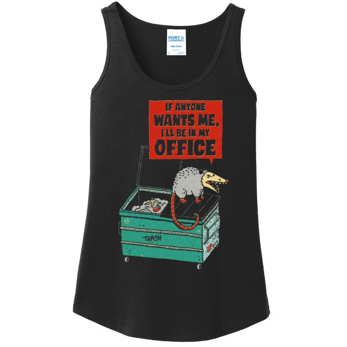 If Anyone Wants Me ILl Be In My Office Ladies Essential Tank