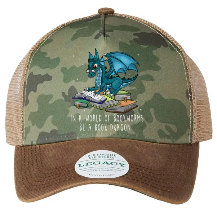 In A World Full Of Bookworms Be A Book Dragon Legacy Tie Dye Trucker Hat