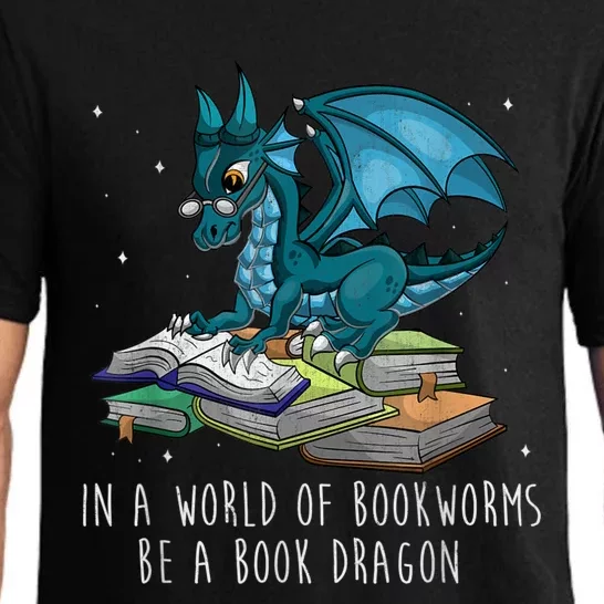 In A World Full Of Bookworms Be A Book Dragon Pajama Set