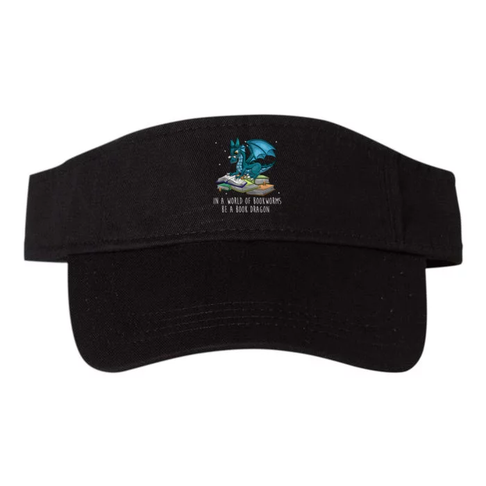 In A World Full Of Bookworms Be A Book Dragon Valucap Bio-Washed Visor