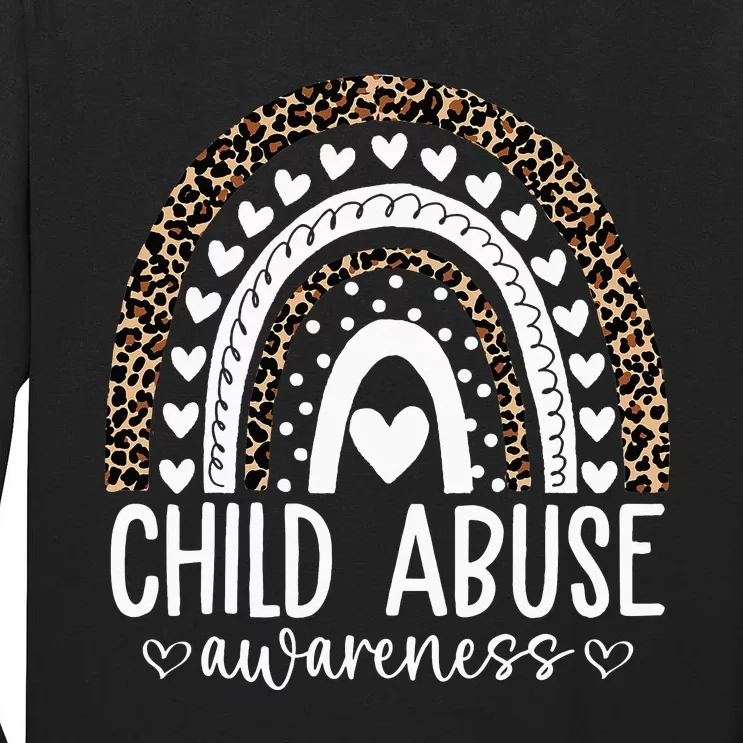 In April We Wear Blue Cool Child Abuse Prevention Awareness Tall Long Sleeve T-Shirt