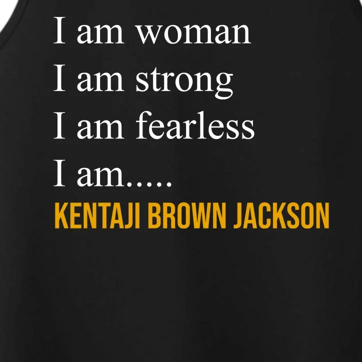 I Am Woman Ketanji Brown Jackson Quote Performance Tank