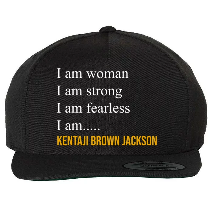 I Am Woman Ketanji Brown Jackson Quote Wool Snapback Cap