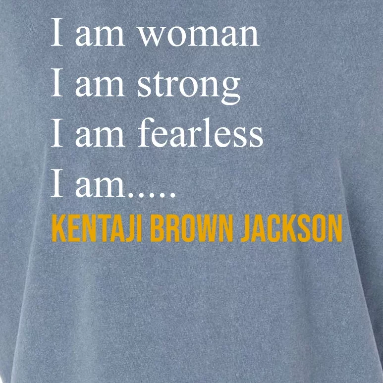 I Am Woman Ketanji Brown Jackson Quote Garment-Dyed Women's Muscle Tee