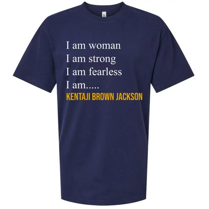 I Am Woman Ketanji Brown Jackson Quote Sueded Cloud Jersey T-Shirt