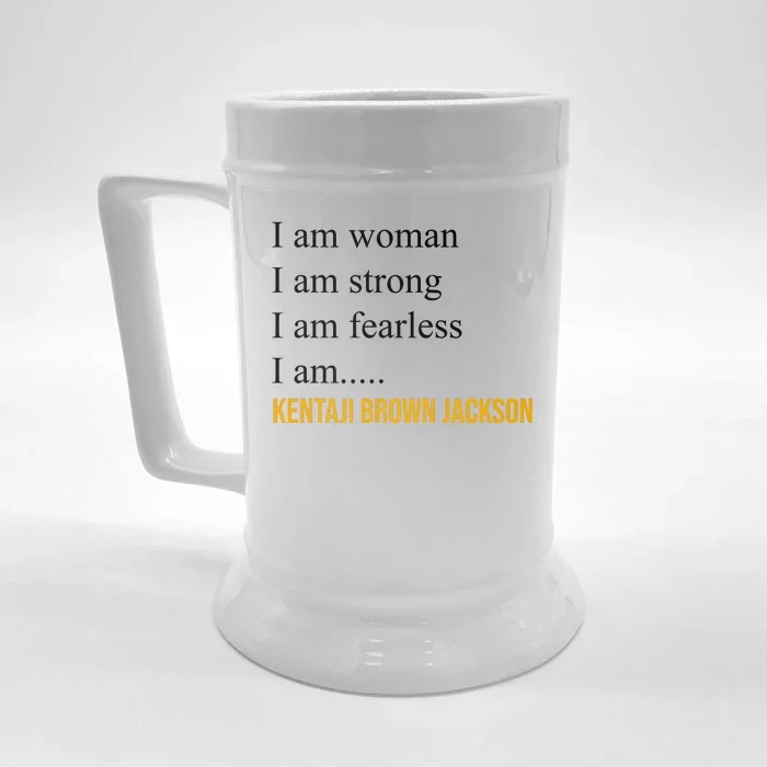 I Am Woman Ketanji Brown Jackson Quote Front & Back Beer Stein