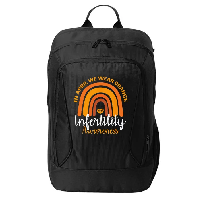 In April We Wear Orange Infertility Awareness Week Rainbow City Backpack