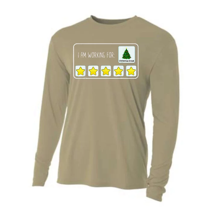 I Am Working For Christmas Break Cooling Performance Long Sleeve Crew