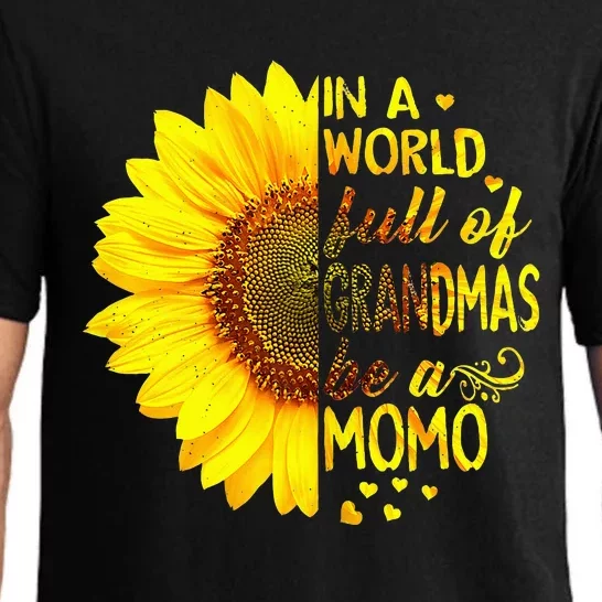 In A World Full Of Grandmas Be MoMo Sunflower Pajama Set