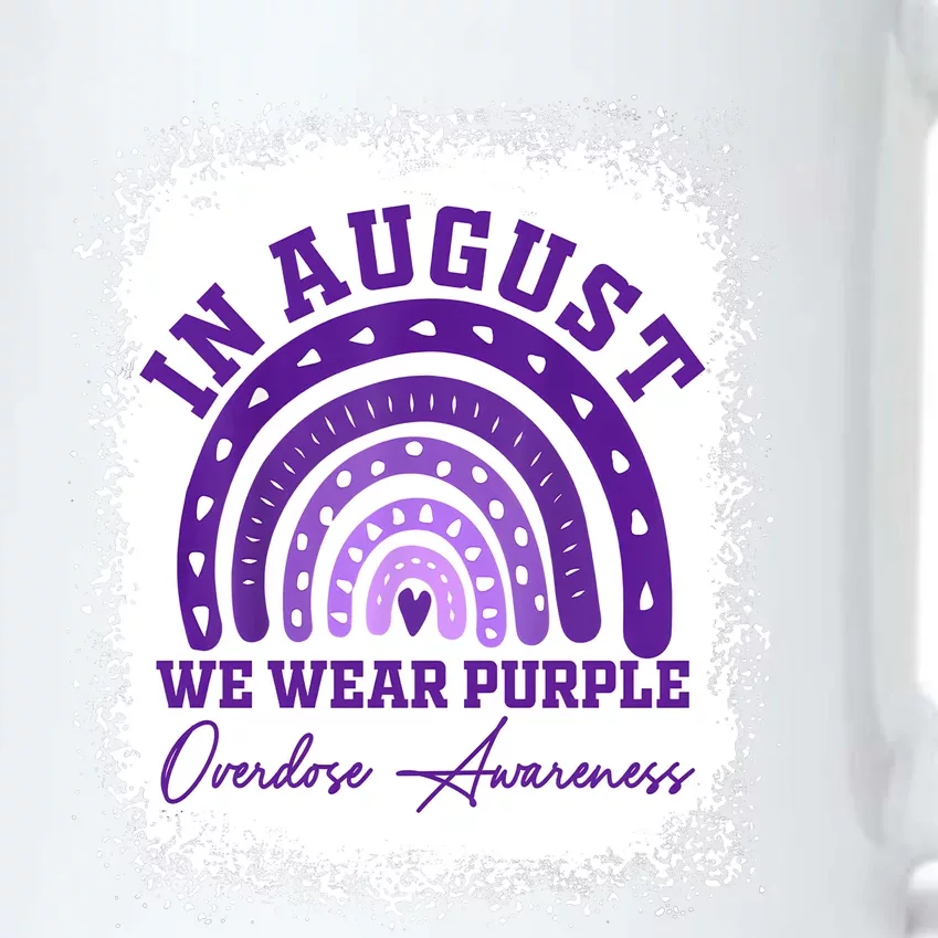 In August We Wear Purple Overdose Awareness Black Color Changing Mug