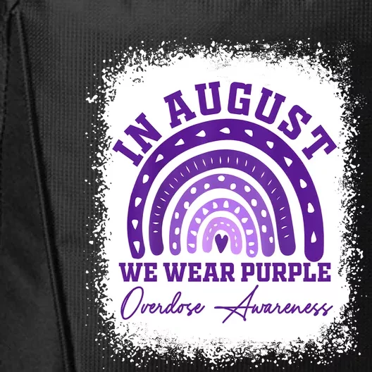 In August We Wear Purple Overdose Awareness City Backpack