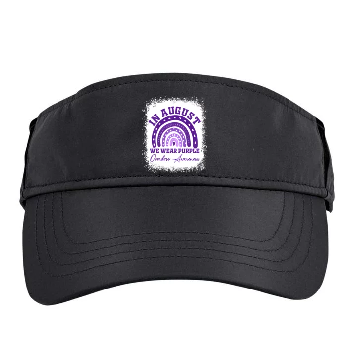 In August We Wear Purple Overdose Awareness Adult Drive Performance Visor