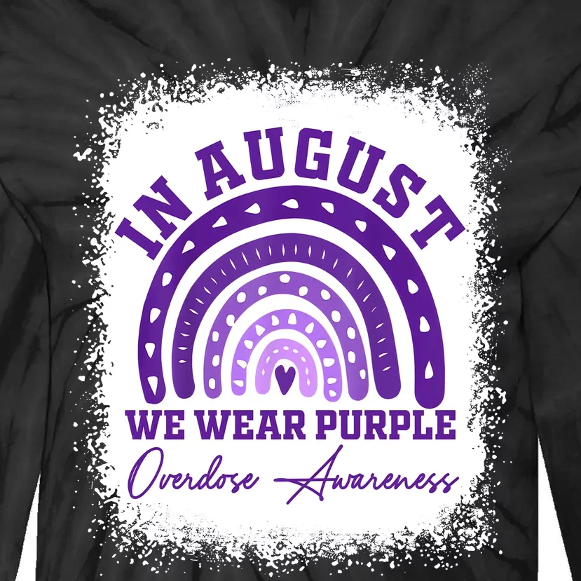 In August We Wear Purple Overdose Awareness Tie-Dye Long Sleeve Shirt