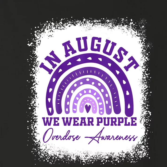 In August We Wear Purple Overdose Awareness Toddler Long Sleeve Shirt