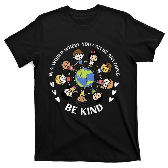 In A World Be Kind Earth Anti Bullying Unity Day Orange T-Shirt