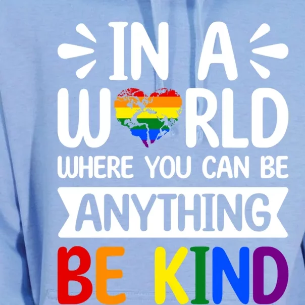 In A World Where You Can Be Anything Be Kind Lgbtq Ally Gift Unisex Surf Hoodie