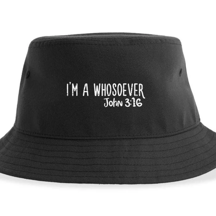 I Am Whosoever John 316 God Jesus Christian Sustainable Bucket Hat