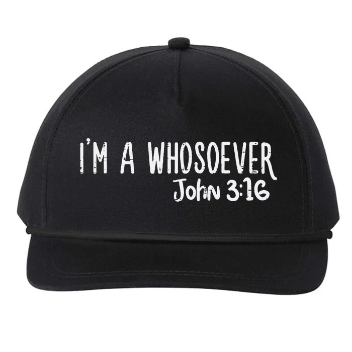 I Am Whosoever John 316 God Jesus Christian Snapback Five-Panel Rope Hat