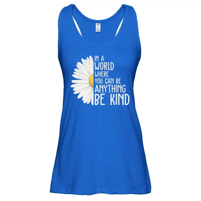 In A World Where You Can Be Anything Be Kind Sunflower Anti Bullying Ladies Essential Flowy Tank