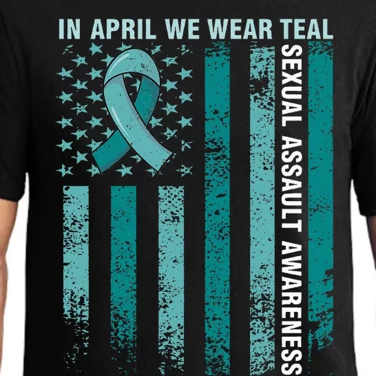 In April We Wear Teal Sexual Assault Awareness Pajama Set