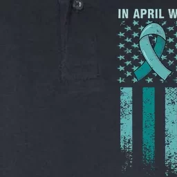 In April We Wear Teal Sexual Assault Awareness Softstyle Adult Sport Polo