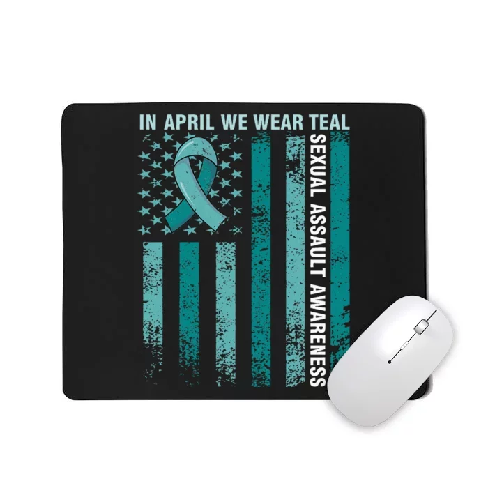 In April We Wear Teal Sexual Assault Awareness Mousepad