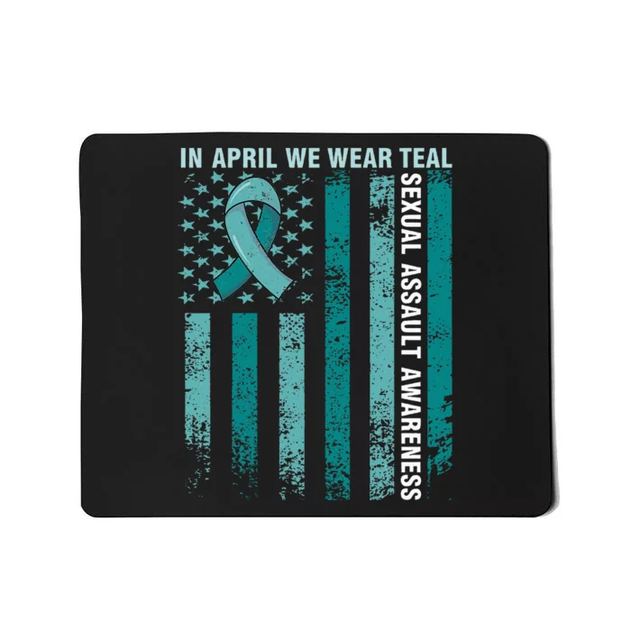 In April We Wear Teal Sexual Assault Awareness Mousepad