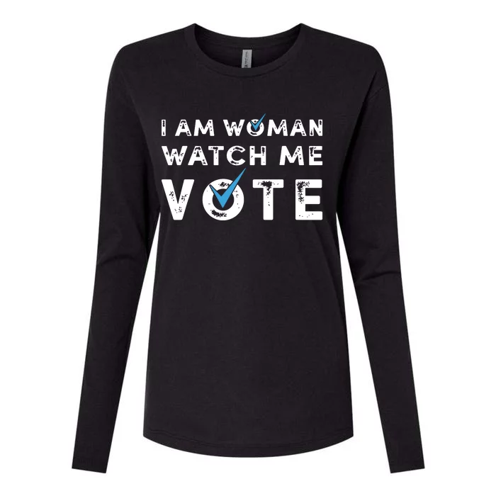 I Am Woman Watch Me Vote Vintage Womens Cotton Relaxed Long Sleeve T-Shirt