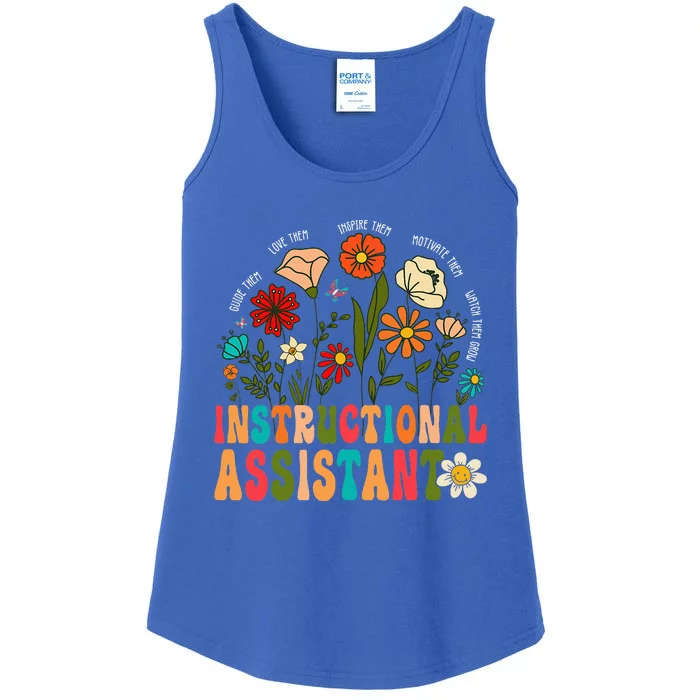 Instructional Assistant Wildflowers Teacher Aide Ladies Essential Tank